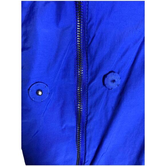 Eileen Fisher Royal Blue Funnel Neck Anorak Utility Windbreaker Jacket - M - Picture 4 of 7